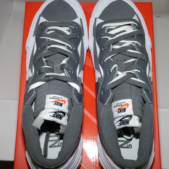 Nike x Sacai Blazer Low Iron Grey DD1877-002 Mens US 11 Brand New - Picture 6 of 11